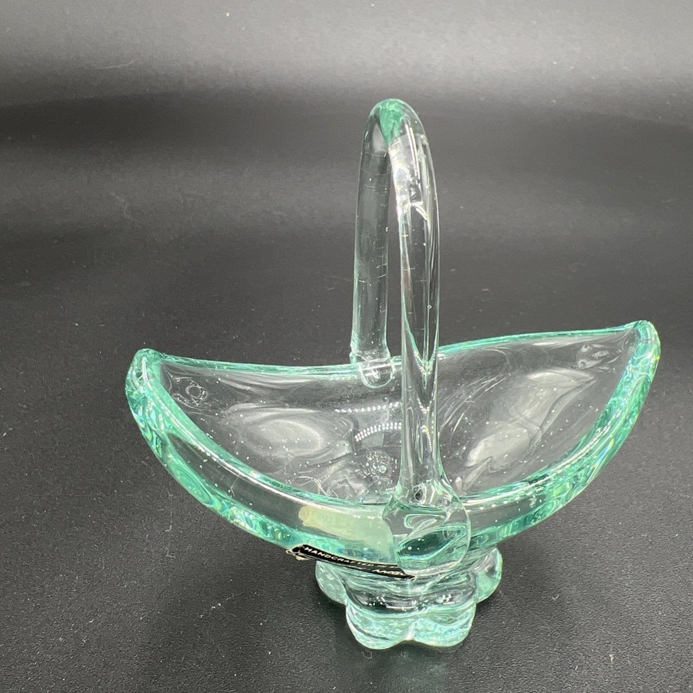 VTG Rosenthal Netter Miniature Glass Basket / Toothpick Holder - Made in SPAIN